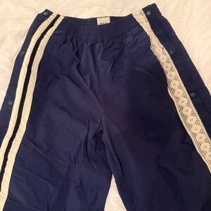 BDG Dark Blue Pants with Textured Design